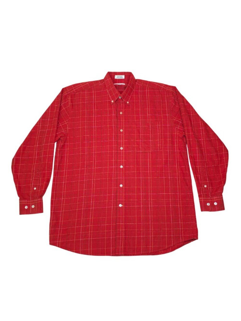 Cutter & Buck Mens Red Plaid Long Sleeve Button-Down Shirt Size Large 100% Cotto - Picture 2 of 8